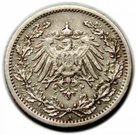 1/2 marki 1909 Wilhelm II Hohenzollern Niemcy Berlin