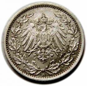 1/2 marki 1918 Wilhelm II Hohenzollern Niemcy Berlin