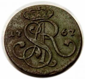 Obrazek 2 dla: Grosz 1767 Stanisław August Poniatowski Kraków