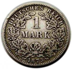 Obrazek dla: 1 marka 1875 Wilhelm I Hohenzollern Niemcy Darmstadt