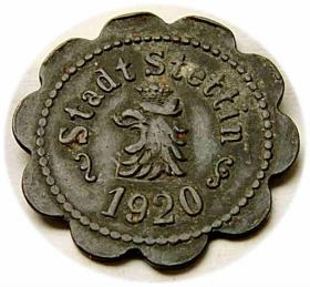 Obrazek 2 dla: 10 fenigów 1922 Szczecin / Stettin