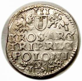 Obrazek 2 dla: Trojak 1595 Zygmunt III Waza Wschowa