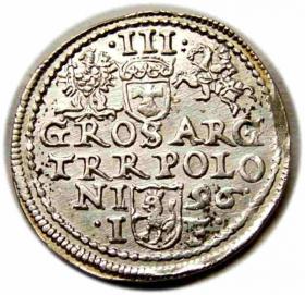 Obrazek 2 dla: Trojak 1596 Zygmunt III Waza Olkusz