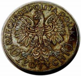 Obrazek 2 dla: 10 złotych 1933 Głowa Kobiety