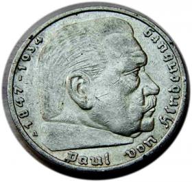 Obrazek dla: 5 marek 1936 Paul von Hindenburg / orzeł pruski Berlin