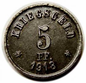 Obrazek dla: 5 fenigów 1918 Zielona Góra / Grunberg