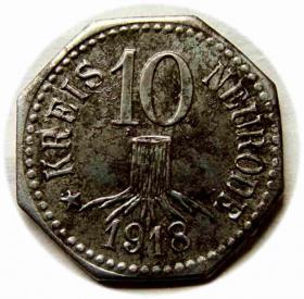 Obrazek 2 dla: 10 fenigów 1918 Nowa Ruda / Neurode