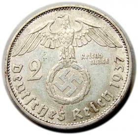 Obrazek 2 dla: 2 marki 1937 A Niemcy Berlin