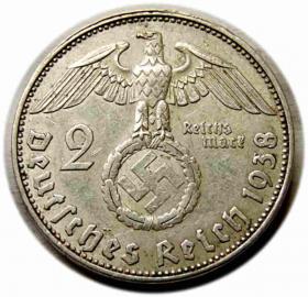 Obrazek 2 dla: 2 marki 1938 E Niemcy Muldenhutten