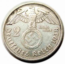 Obrazek 2 dla: 2 marki 1938 Niemcy Karlsruhe 