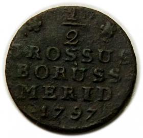 Obrazek dla: Półgrosz 1797 Fryderyk Wilhelm II Prusy Południowe Wrocław