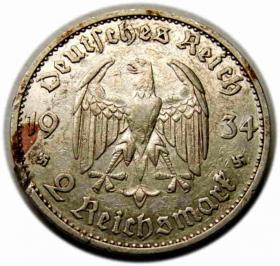 Obrazek 2 dla: 2 marki 1934 Kościół w Poczdamie Niemcy Karlsruhe