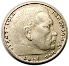 Obrazek dla: 2 marki 1939 D Niemcy Monachium