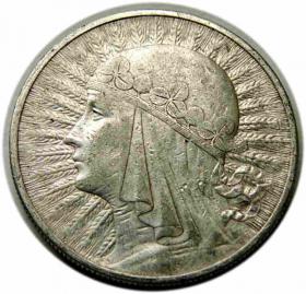 Obrazek dla: 10 złotych 1932 Głowa Kobiety Londyn