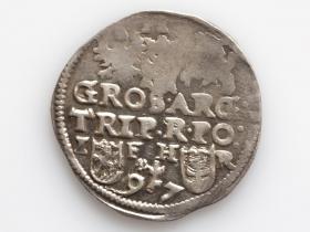 Obrazek 2 dla: Trojak 1597 Zygmunt III waza Poznań