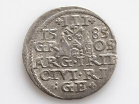 Obrazek 2 dla: Trojak 1585 Stefan Batory Ryga