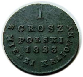 Obrazek dla: 1 grosz 1823 Aleksander I Romanow Królestwo Polskie Warszawa