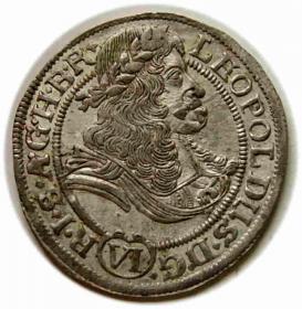 Obrazek dla: 6 krajcarów 1673 Leopold I Wrocław