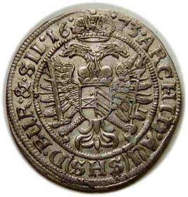 Obrazek 2 dla: 6 krajcarów 1673 Leopold I Wrocław
