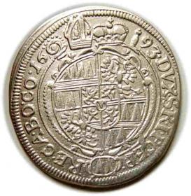 Obrazek 2 dla: 6 krajcarów 1693 Karol II Lichtenstein Ołomuniec