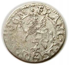 Obrazek 2 dla: Grosz 1617 Franciszek I Szczeciński Biskupstwo Kamieńskie Koszalin