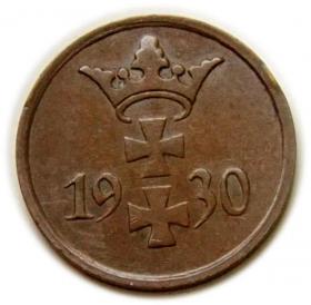 Obrazek 2 dla: 1 fenig 1930 Wolne Miasto Gdańsk 