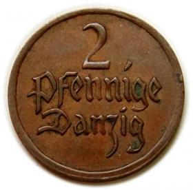 Obrazek dla: 2 fenigi 1926 Wolne Miasto Gdańsk