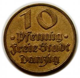 Obrazek dla: 10 fenigów 1932 Wolne Miasto Gdańsk
