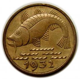 Obrazek 2 dla: 10 fenigów 1932 Wolne Miasto Gdańsk