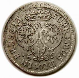 Obrazek 2 dla: Szóstak 1686 Fryderyk Wilhelm Prusy Królewiec