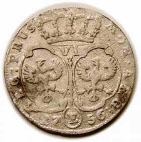 Obrazek 2 dla: Szóstak 1756 Fryderyk II Wielki Prusy Królewiec