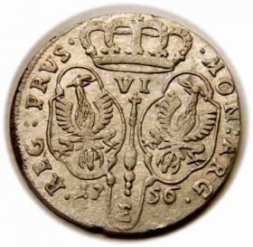 Obrazek 2 dla: Szóstak 1756 Fryderyk II Wielki Prusy Królewiec