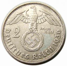 2 marki 1936 D Monachium Niemcy 