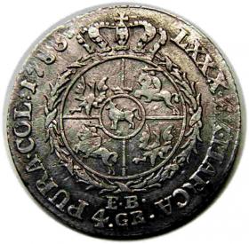 Obrazek 2 dla: Złotówka koronna 1786 Stanisław August Poniatowski Warszawa