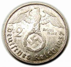 Obrazek 2 dla: 2 marki 1937 Niemcy Hamburg