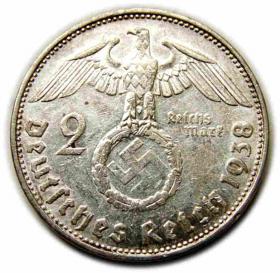 Obrazek 2 dla: 2 marki 1938 E Niemcy Muldehutten