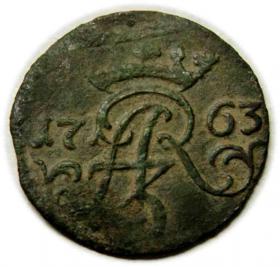 Obrazek 2 dla: Szeląg 1763 August III Elbląg