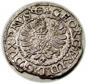 Szeląg 1594 Jerzy Fryderyk Księstwo Pruskie Królewiec