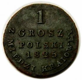 Obrazek dla: 1 grosz 1825 Królestwo Polskie Warszawa