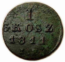 Obrazek dla: 1 grosz 1811 Księstwo Warszawskie Warszawa
