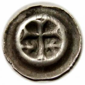 Obrazek dla: Brakteat krzyż z gwiazdami Zakon Krzyżacki