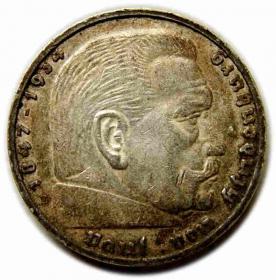 Obrazek dla: 5 marek 1935 E Muldenhutten Niemcy srebro