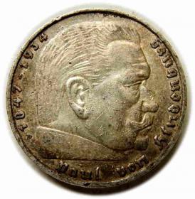 Obrazek dla: 5 marek 1935 F Stuttgart Niemcy srebro