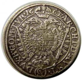 Obrazek 2 dla: 15 krajcarów 1663 Leopold I Węgry Wiedeń