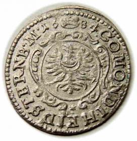 Obrazek 2 dla: 1 krajcar 1684 Chrystian Ulryk I Księstwo Oleśnickie Oleśnica