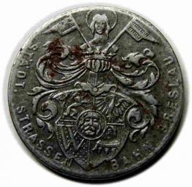 Obrazek 2 dla: Żeton tramwajowy 10 fenigów Wrocław / Breslau