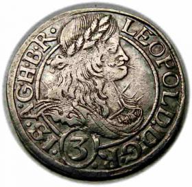 Obrazek dla: 3 krajcary 1666 Leopold I Habsburg Śląsk Wrocław