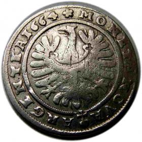 Obrazek 2 dla: 15 krajcarów 1664 Chrystian Wołowski Księstwo Brzesko  Legnicko  Wołowskie Brzeg