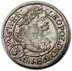 Obrazek dla: 3 krajcary 1670 Leopold I Habsburg Wrocław