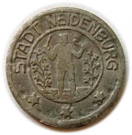 Obrazek 2 dla: 10 fenigów 1918 Nidzica / Neidenburg